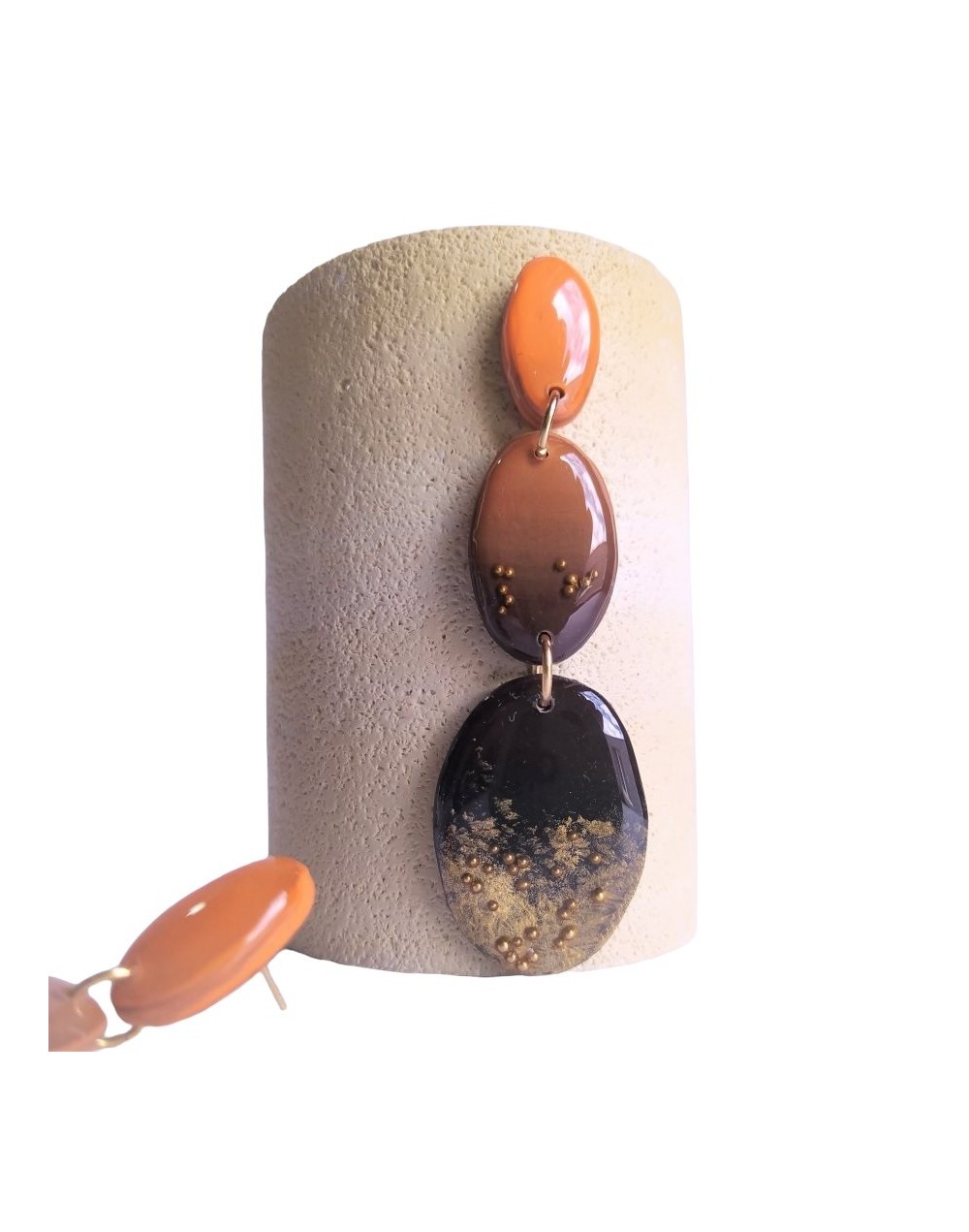 Aretes óvalos en degrade