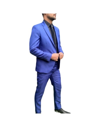 Traje slim fit azul rey 