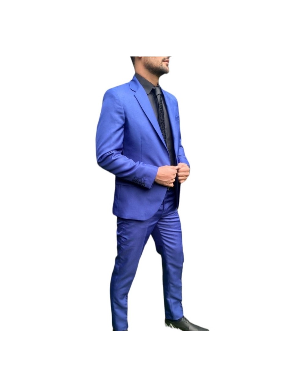 Traje slim fit azul rey 