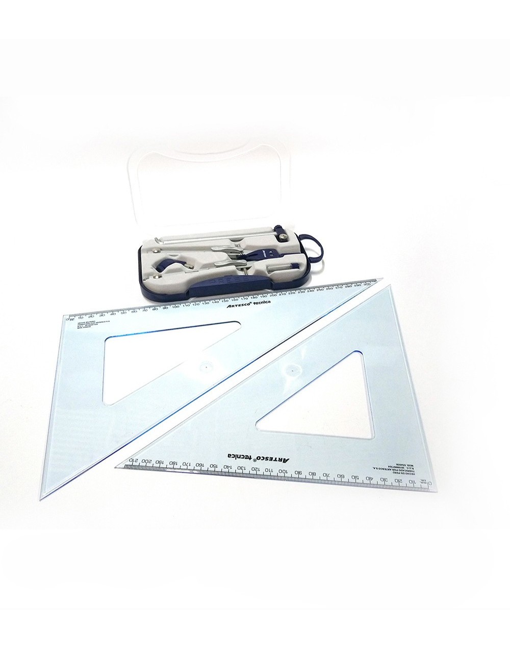 EC39  Escuadras De 45°60°X 30 Cm  Compás Profesional Mod 604