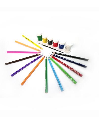 EC43  Kit  Colores Largos X12Temperas X6