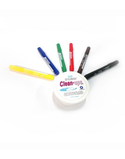 EC53  kit plumones aquamax x 6  clean ups