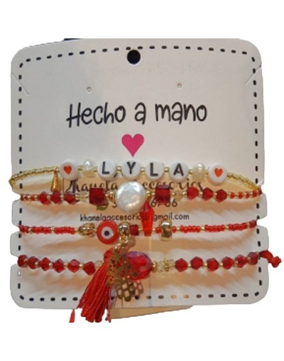Juego de pulseras nombres