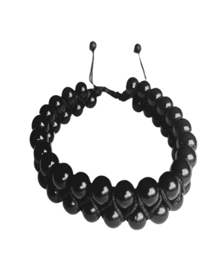 Pulsera zigzag negra