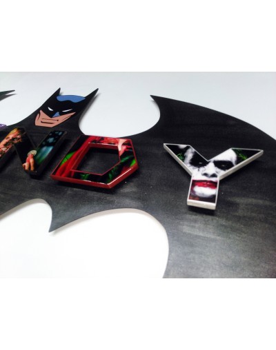 Nombre en madera Batman  Viverarte