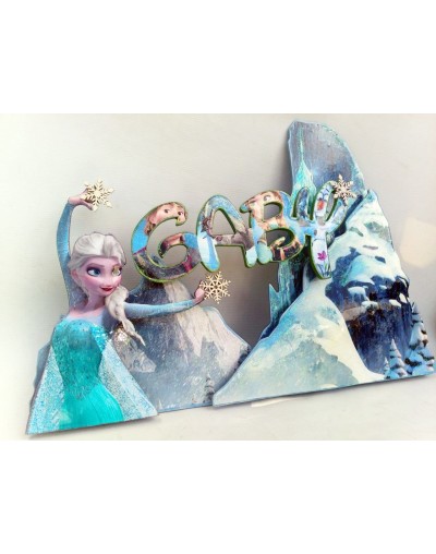 Nombre en madera Frozen  Viverarte