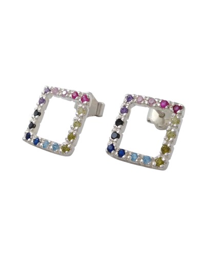 Aretes cuadrados multicolor QUEZTTEMA