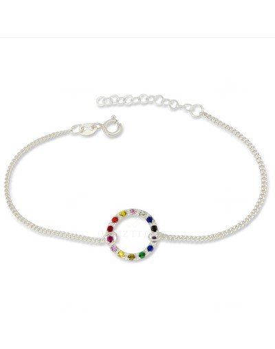 Pulsera circulo multicolor
