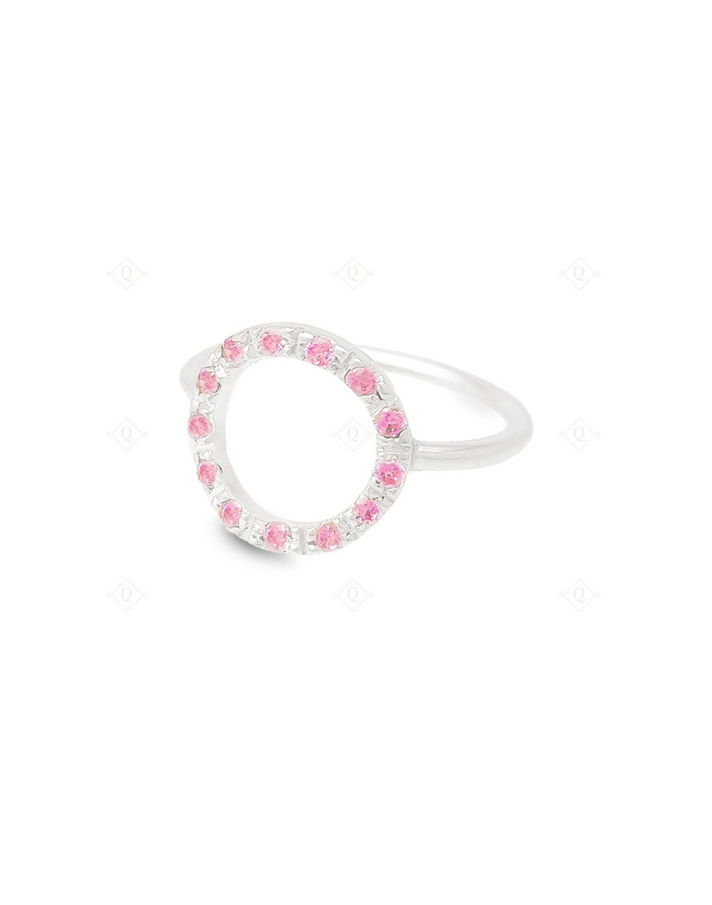 Anillo circulo sutil multicolor y unicolor