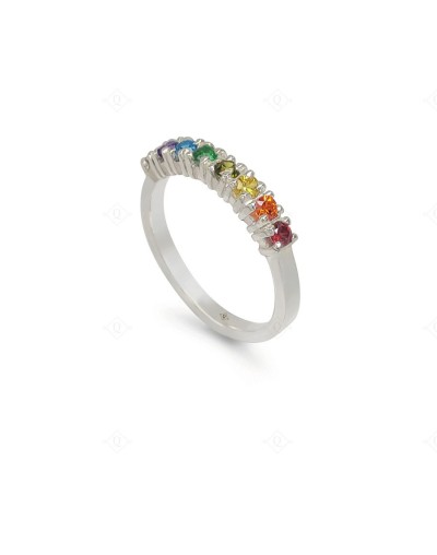 Anillo estilo tricillo multi y unicolor 