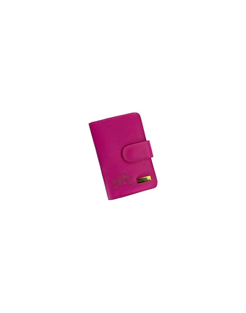Portapasaporte el principito cuero fucsia