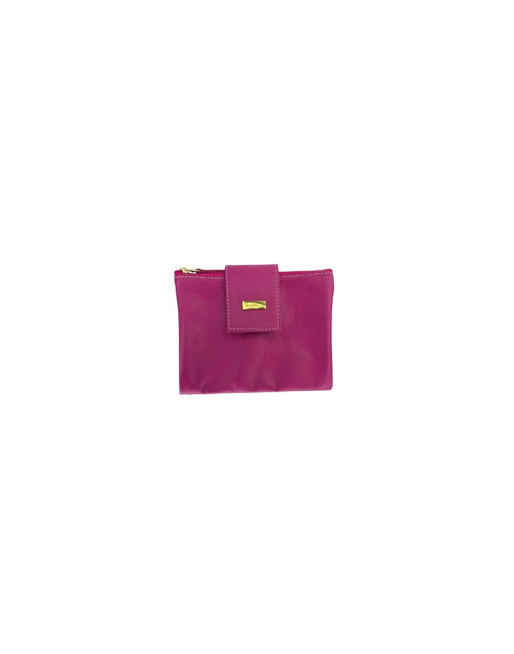 Estuche viaje cuero magenta