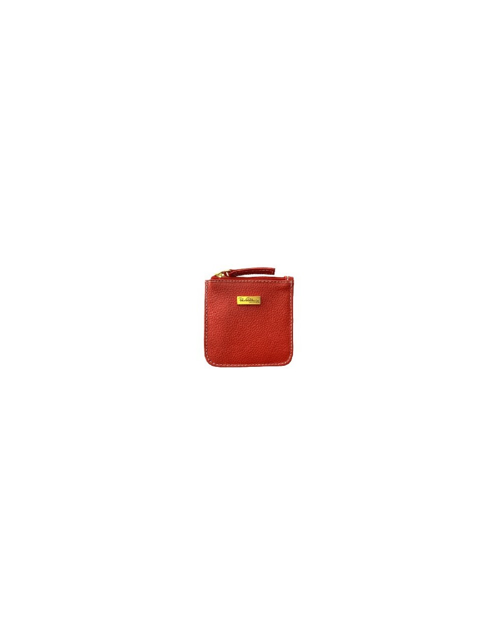 Monedero pequeño rojo en cuero