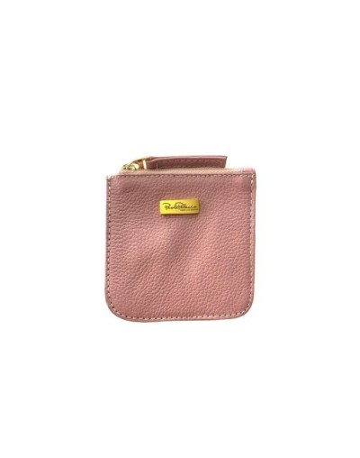 Monedero pequeño palo de rosa en cuero