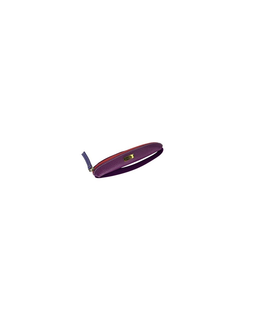 Mini cartuchera cuero morado