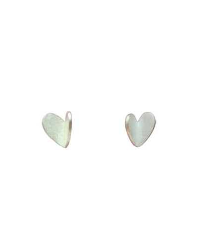 Aretes mini corazones plegados