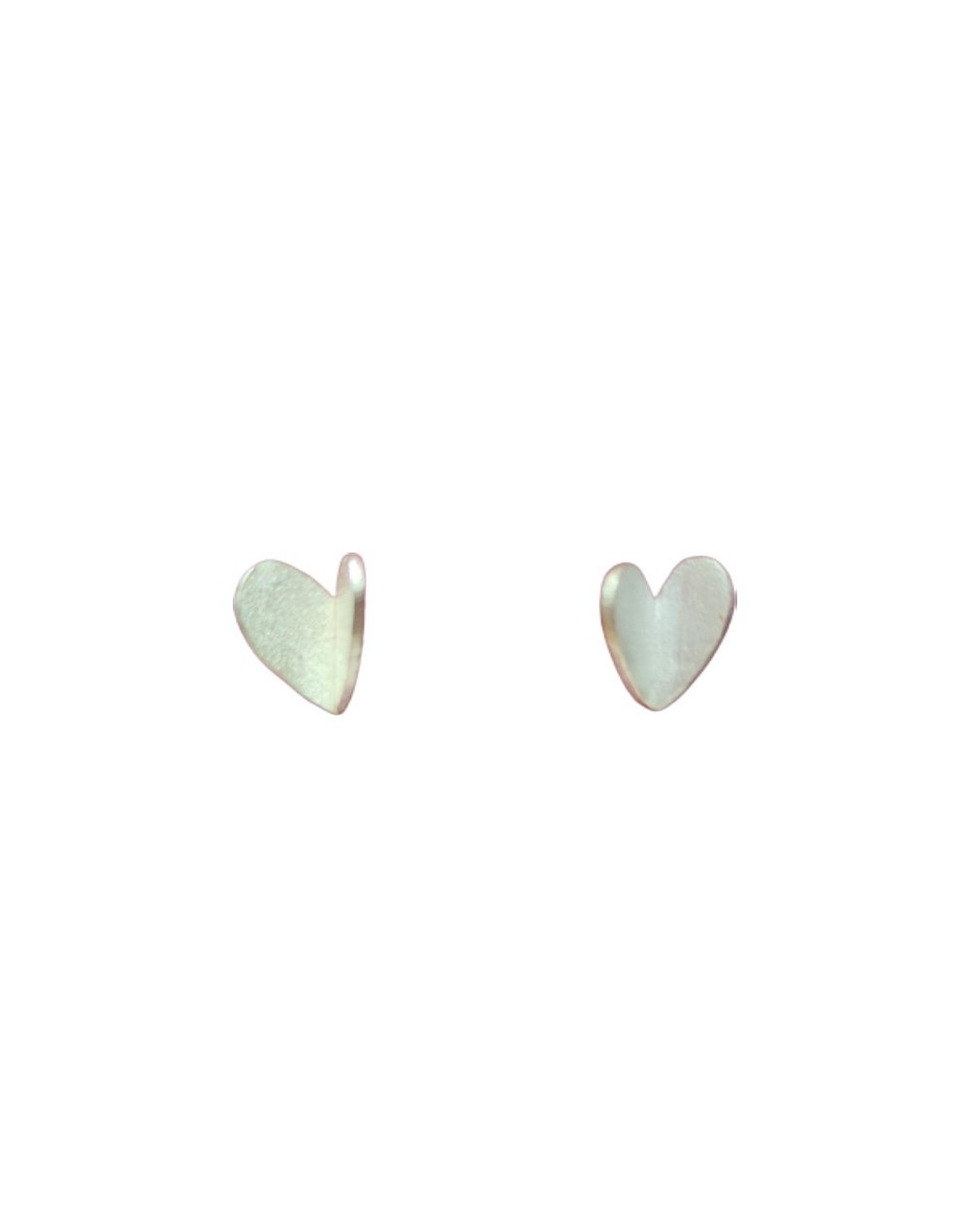 Aretes mini corazones plegados