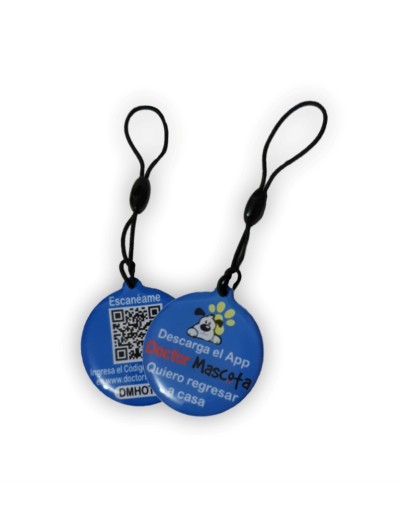 Placas de identificación para mascotas con código QR
