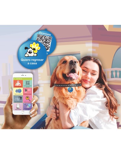 Placas de identificación para mascotas con código QR