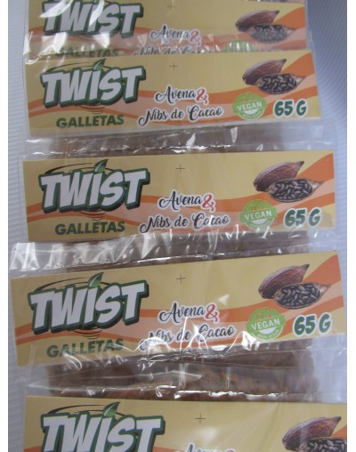 Twist  Galleta de avena y nibs de cacao 