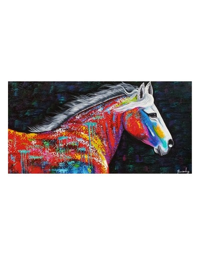 Caballo abstracto al oleo 