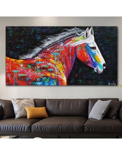 Caballo abstracto al oleo 