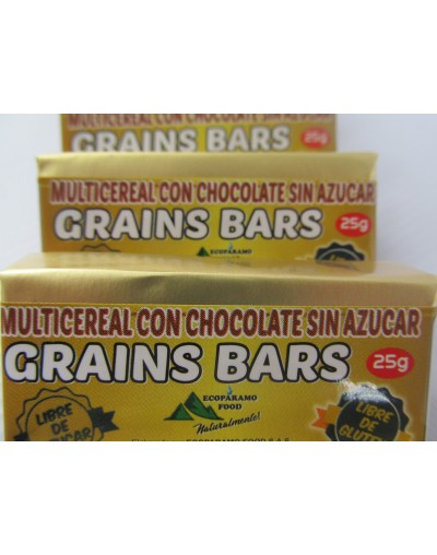 Grains Bars Barra multicereal con chocolate sin azúcar 