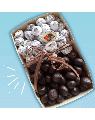 Media libra bolitas de brownie