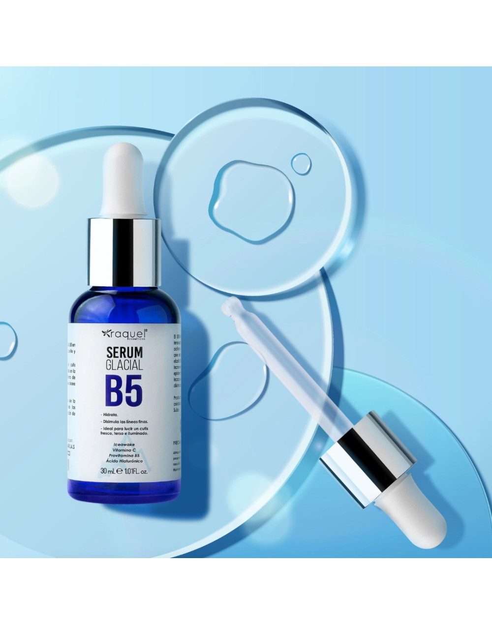 Serum Glacial B5 con Ácido Hialurónico, Vitamina C, ICEAWAKE, Provitamina B5