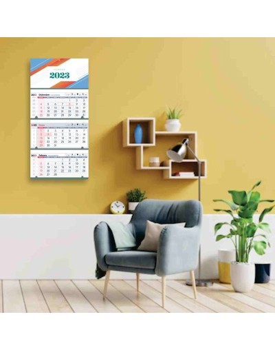 Calendario numérico de pared 2023