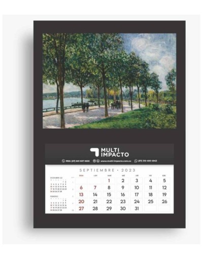 Calendario decorativo de pared 2023