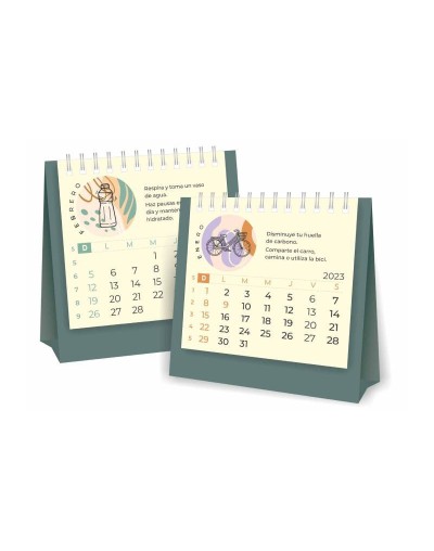 Calendario de escritorio ecológico para recuperar el equilibrio 2023