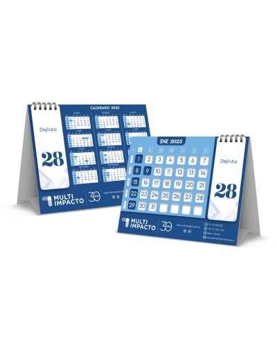 Calendario numérico de escritorio 2023