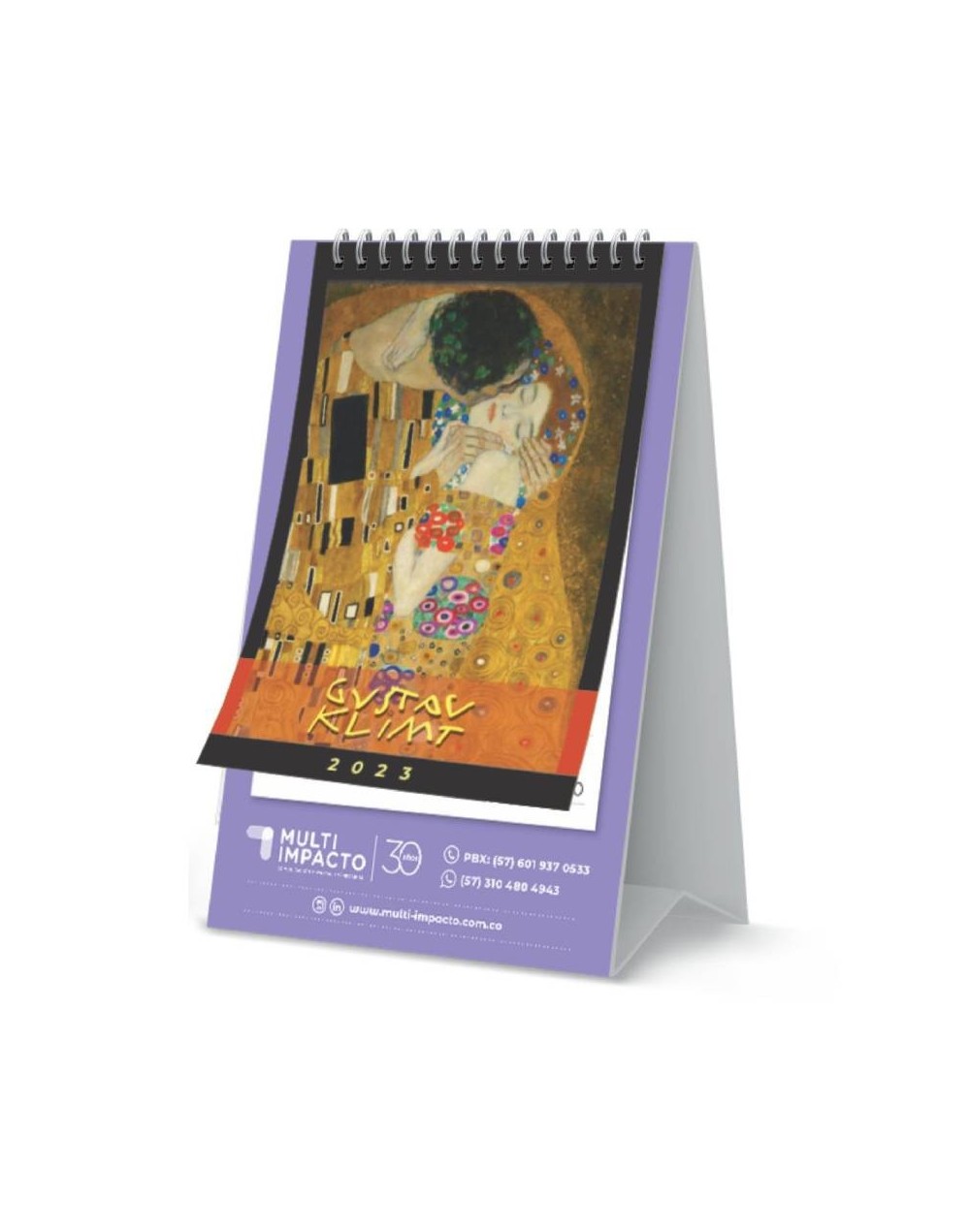 Calendario escritorio de arte universal gustav klimt 2023