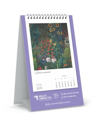 Calendario escritorio de arte universal gustav klimt 2023