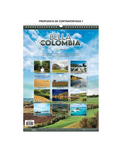 Calendario bella colombia paraíso de colores 2023