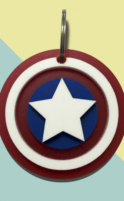 Placa de Identificación Capitán América