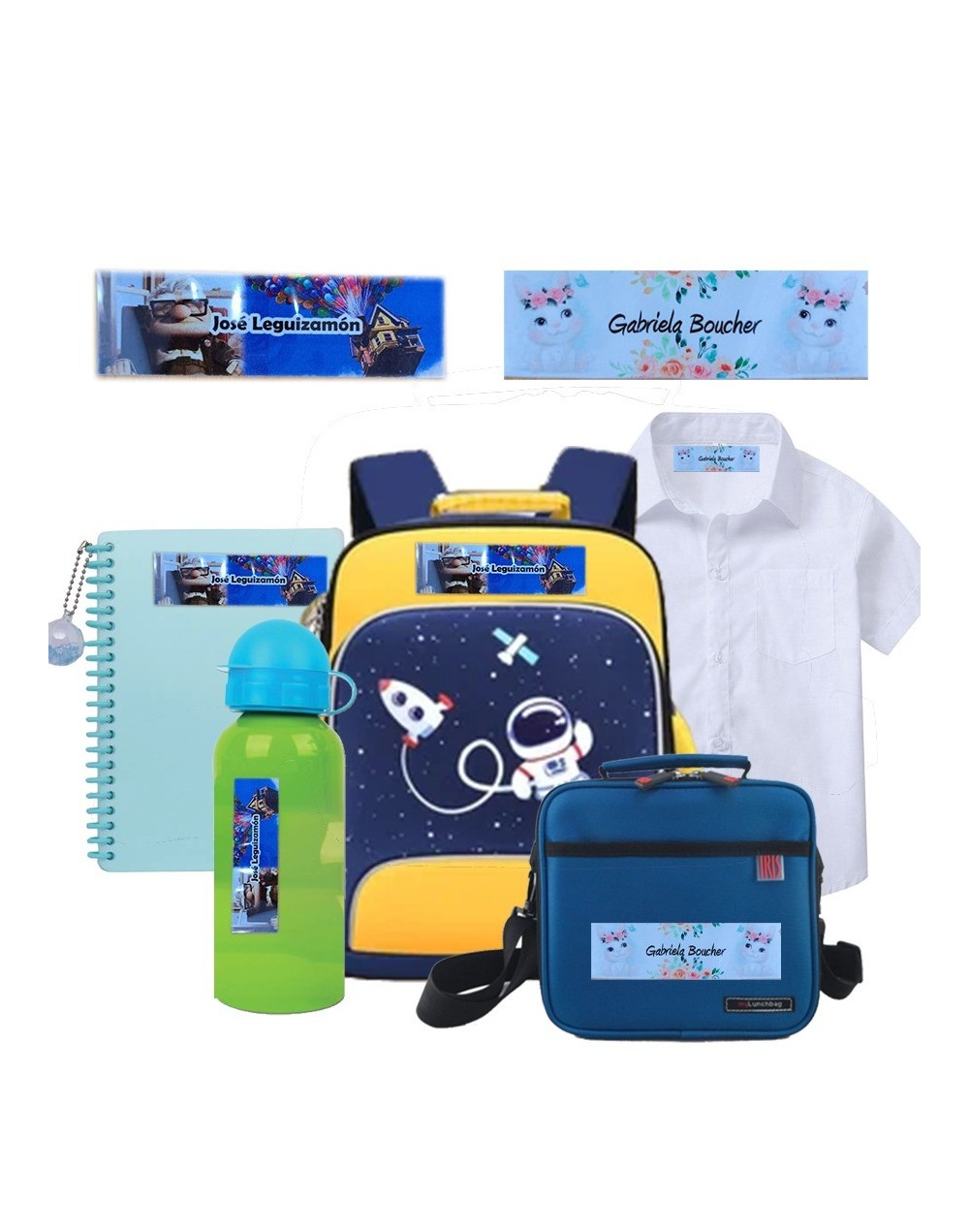 Kit escolar de etiquetas personalizadas