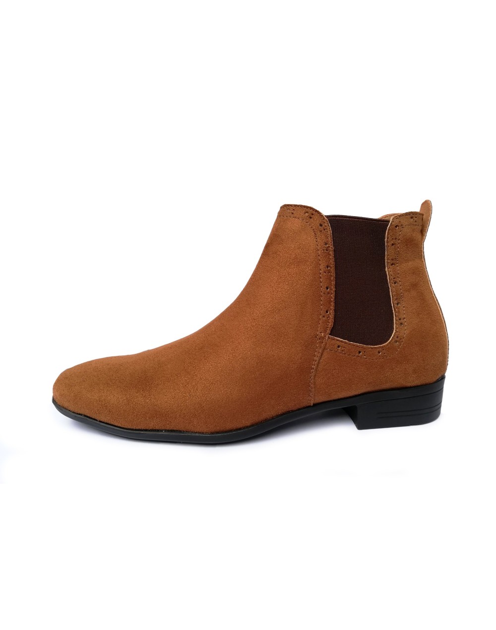 Botín Chelsea New Para Hombre Outfit Miel Gamuza