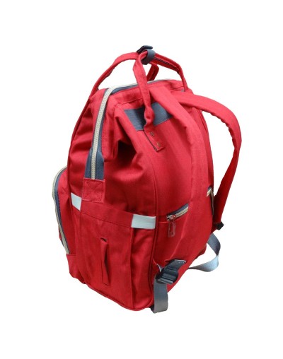 Pañalera Multifuncional Cambiador Bolso Morral Bebé Rojo