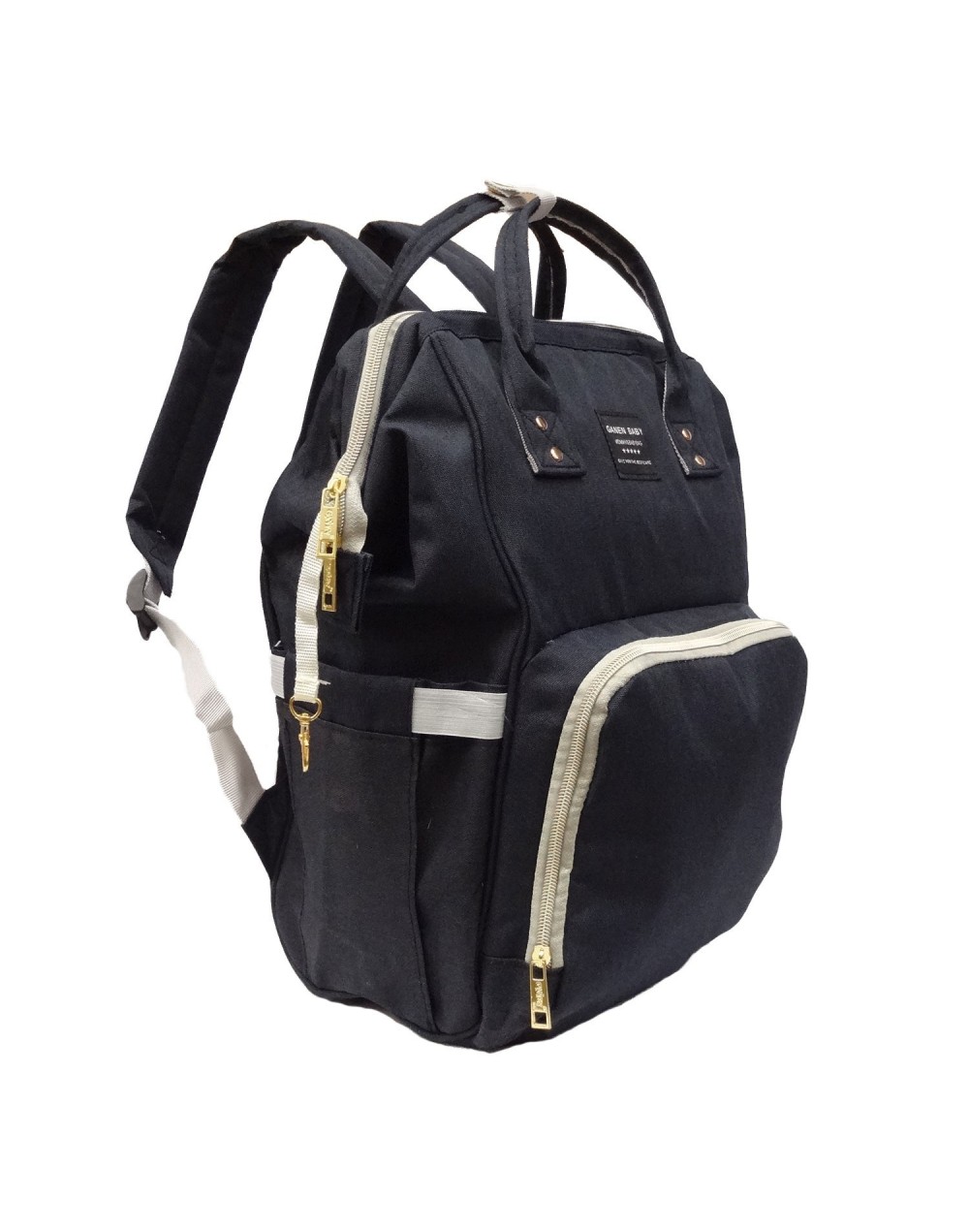 Pañalera Multifuncional Cambiador Bolso Morral Bebé Negra