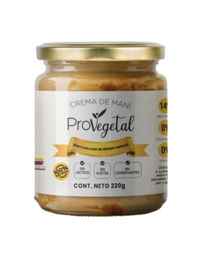 Crema de mani con miel de abejas 220g