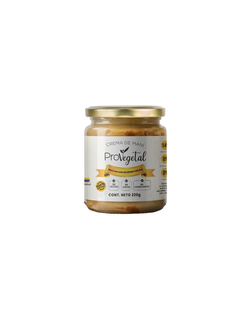 Crema de mani con miel de abejas 220g