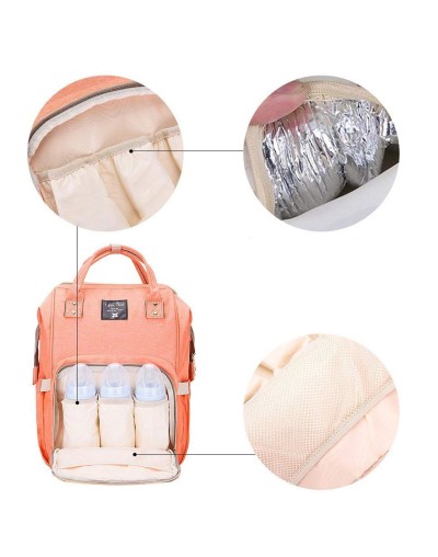 Pañalera Multifuncional Cambiador Bolso Morral Bebé Negra