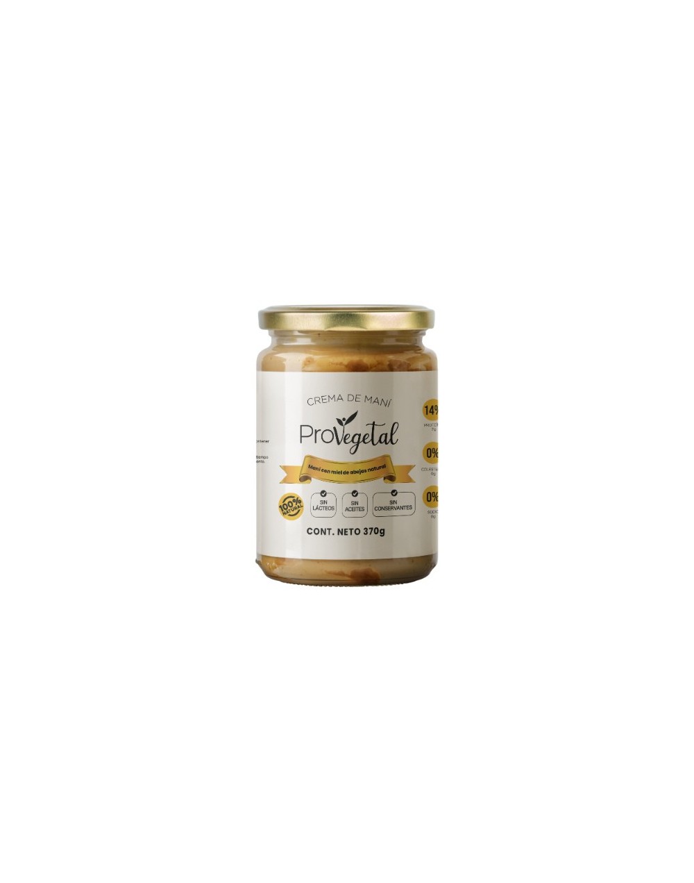 Crema de mani con miel de abejas 370g