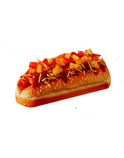 Hot dog gourmet super grande bbq pork