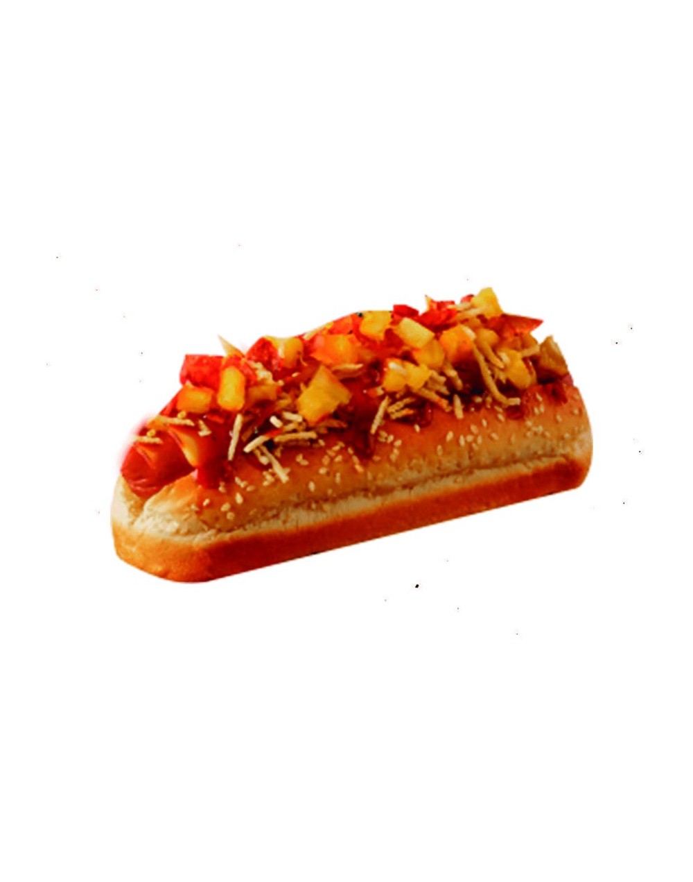 Hot dog gourmet super grande bbq pork