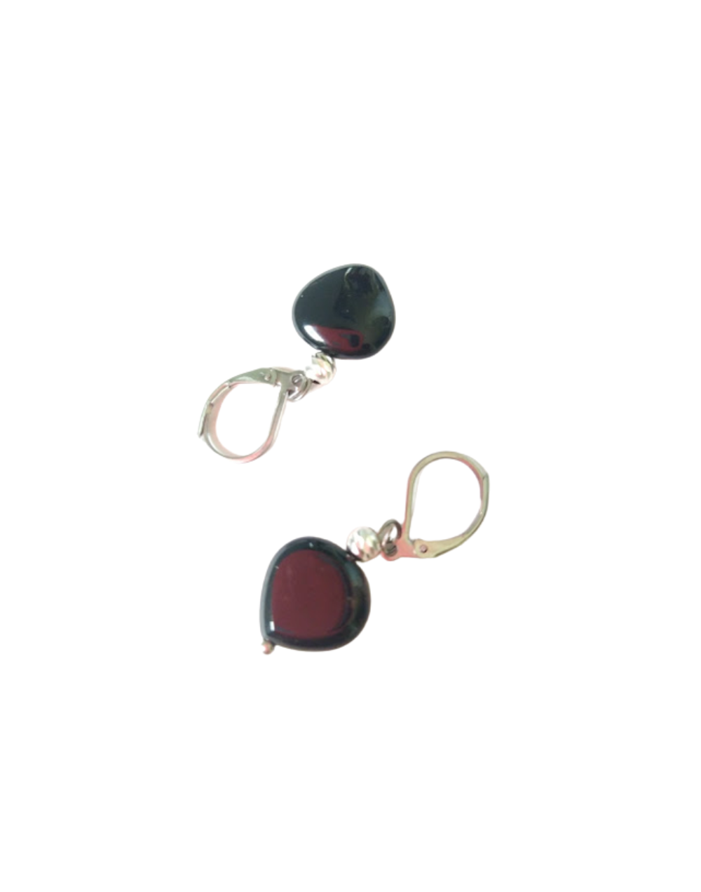 Cuarzo aretes corazón