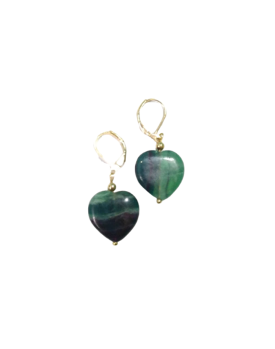 Cuarzo aretes corazón