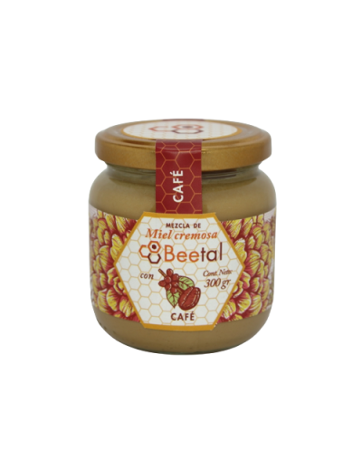 Miel cremosa con café 300 gramos
